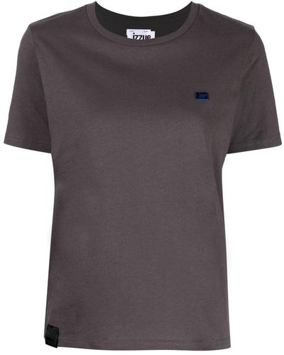 Izzue T-shirt Live It Real en coton - Gris