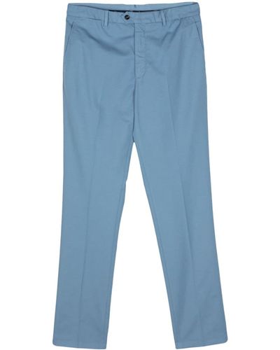 Drumohr Pressed-crease Tapered Trousers - Blue