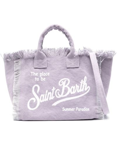 Mc2 Saint Barth Colette Strandtasche aus Canvas - Lila