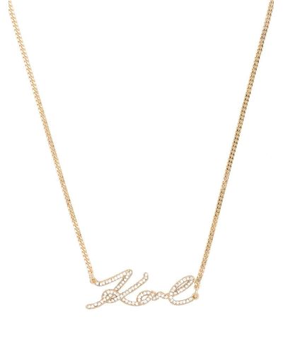 Karl Lagerfeld K Signature Necklace - Metallic