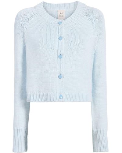 Cinq À Sept Millie Knitted Cropped Cardigan - Blue