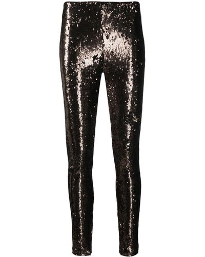 Genny Sequin-embellished leggings - Black