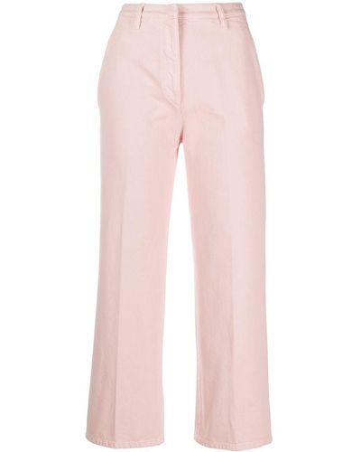 Prada High-waisted Cropped Jeans - Pink