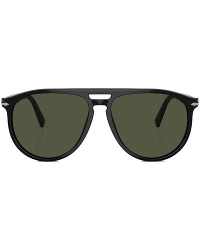 Persol Round-frame Straight-arm Sunglasses - Green