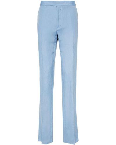 Ralph Lauren Purple Label Mid-rise Tailored Pants - Blue