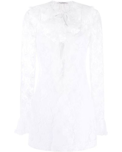 Philosophy Di Lorenzo Serafini Ruffled Lace Minidress - White