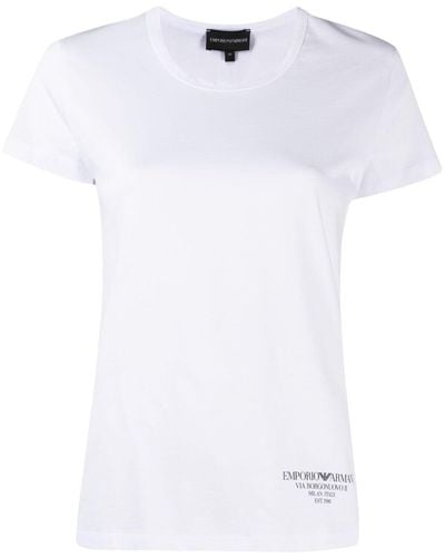 Emporio Armani T-Shirt mit Logo-Print - Weiß