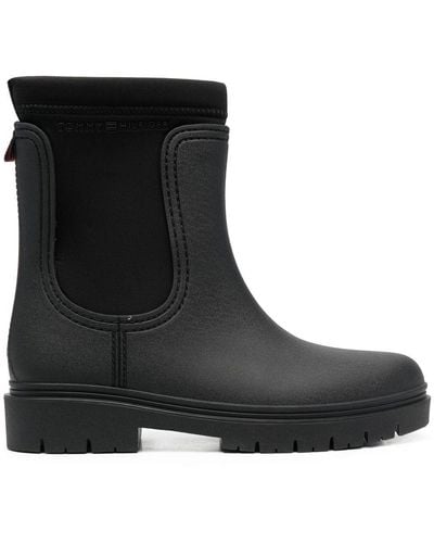 Tommy Hilfiger Zip-fastening Rain Boots - Black