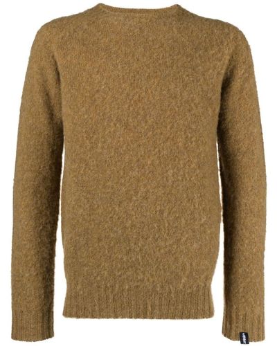 Mackintosh Hutchins Crew-neck Wool Sweater - Brown