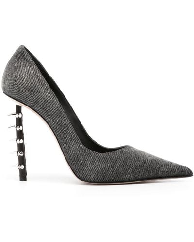 Le Silla Jagger 115mm Spike-stud Detailing Court Shoes - Metallic
