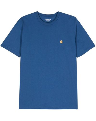 Carhartt Chase Logo-embroidered T-shirt - Blue