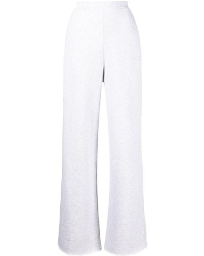 ROTATE BIRGER CHRISTENSEN Logo-embellished Cotton Track Trousers - White