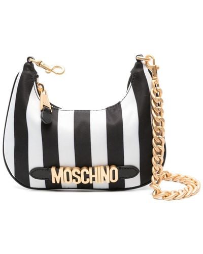 Moschino Striped Mini Bag - White