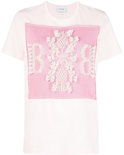 Barrie Cashmere Patch T-shirt - Pink