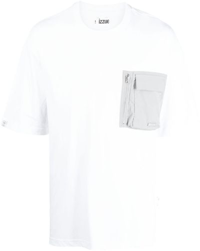 Izzue T-shirt Met Zakdetail - Wit