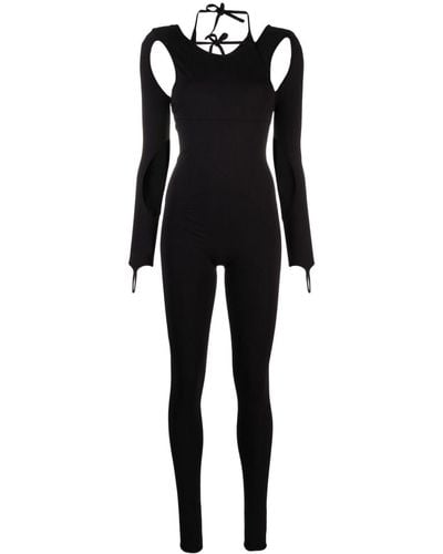 ANDREADAMO Cut-out Halterneck Jumpsuit - Black