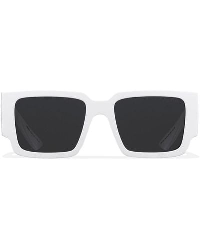 Prada Logo-lettering Square-frame Sunglasses - Black
