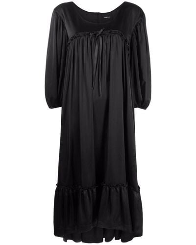 Simone Rocha Bow-detail Pleated Midi Dress - Black