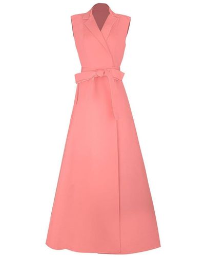 Carolina Herrera Sleeveless Trench Gown - Pink