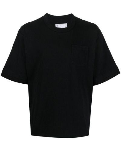 Sacai Klassisches T-Shirt - Schwarz