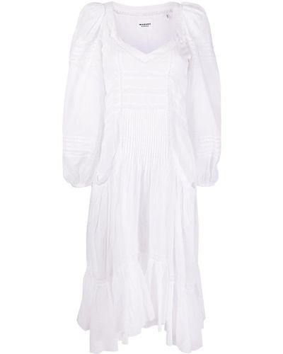 Isabel Marant Melia Cotton Midi Dress - White