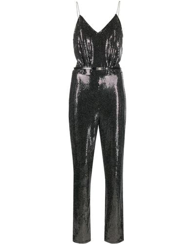 Maje Sleeveless Sequinned Jumpsuit - Black