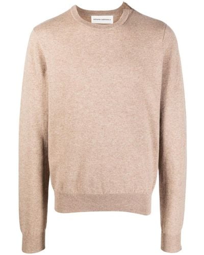 Extreme Cashmere Crew-neck Long-sleeve Sweater - Natural