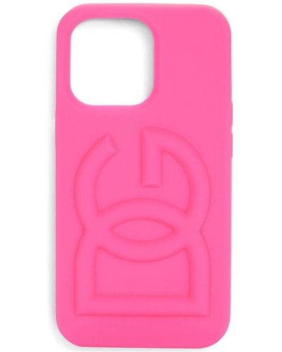 Dolce & Gabbana 3d-logo Iphone 13 Pro Case - Pink