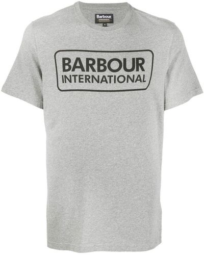 Barbour Logo-print T-shirt - Gray