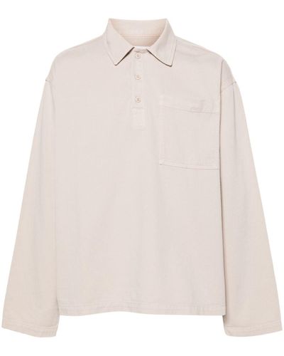 Frankie Shop Neutral Ray Cotton Polo Shirt - White
