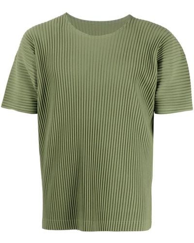 Homme Plissé Issey Miyake プリーツ Tシャツ - グリーン