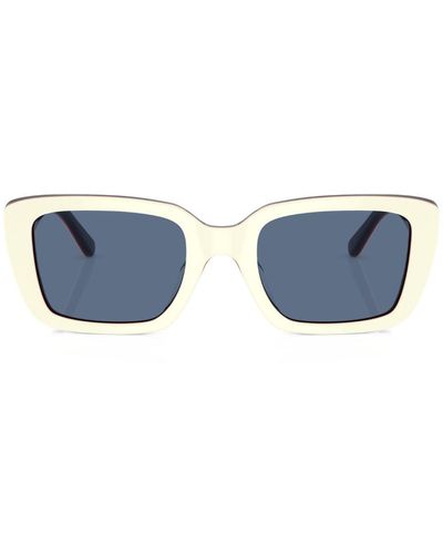 Tory Burch Logo-plaque Cat-eye Sunglasses - Blue