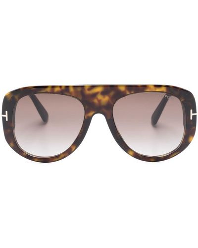 Tom Ford Cecil Sonnenbrille in Schildpattoptik - Braun
