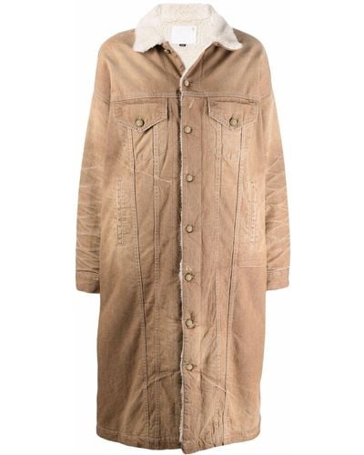 R13 Oversized Denim Coat - Brown