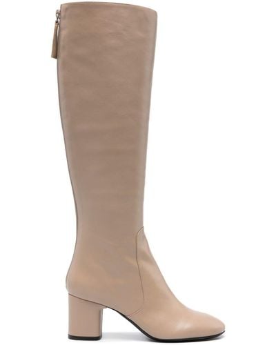 BY FAR Miller Knee-high Leather Boots - White