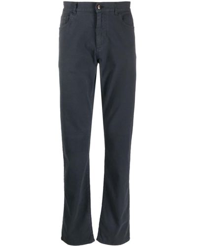 Canali Jeans slim a vita bassa - Blu