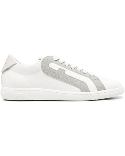 Furla Twist Leather Sneakers - White