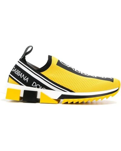 Dolce & Gabbana Branded Sorrento Sneakers - Yellow