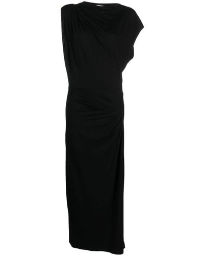 Isabel Marant Cowl-neck Side-drape Maxi Dress - Black