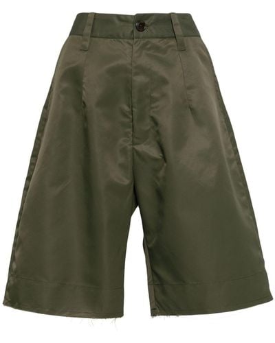 VAQUERA High-waist Wide-leg Shorts - Green