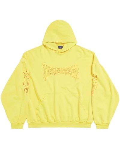 Balenciaga Felpa con cappuccio Darkwave Round - Giallo