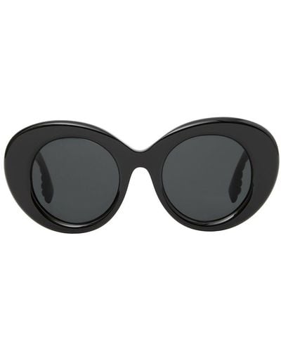 Burberry Gafas de sol oversize con montura redonda - Negro