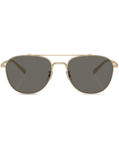 Oliver Peoples Rivetti Pilot-frame Sunglasses - Grey
