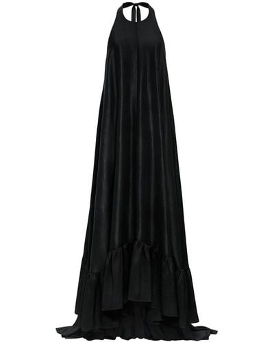 Azeeza Sadie Halterneck Silk Gown - Black