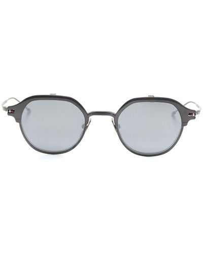 Thom Browne Oval-frame Sunglasses - Grey