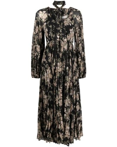 Zimmermann Sunray フローラル ドレス - ブラック