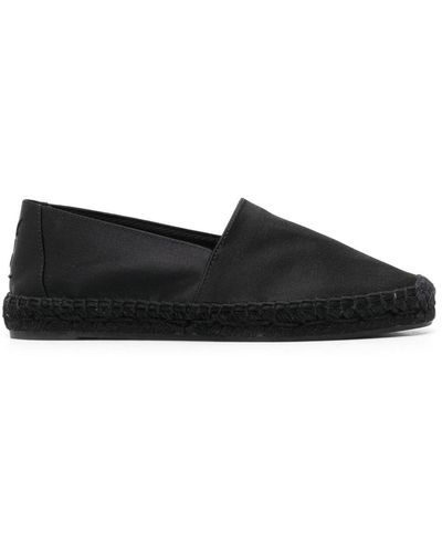 Saint Laurent Alpargatas con logo bordado - Negro