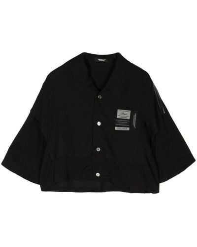 Undercover Name-tag Button-up Shirt - Zwart