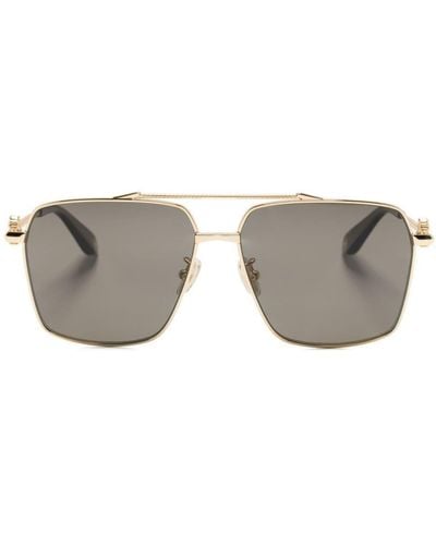 Roberto Cavalli Lunettes de soleil à monture carrée - Gris