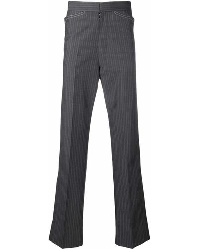 Maison Margiela Pinstripe Tailored Pants - Gray